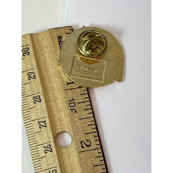 Vintage Classy Bowler Womens Bowling Lapel Pin 1” Inch Round Cursive - Picture 3 of 4